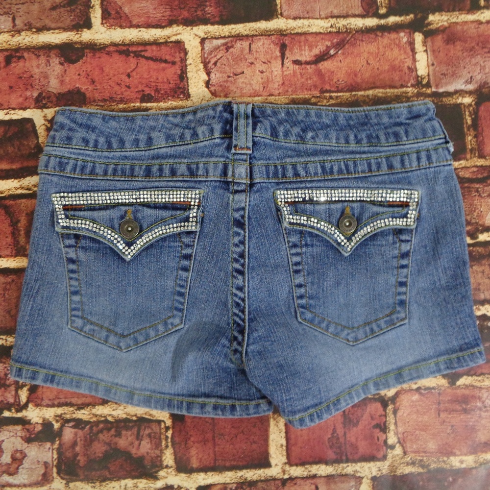Ocean Drive Womans Jr's Blue Jean Stretch Shorts M